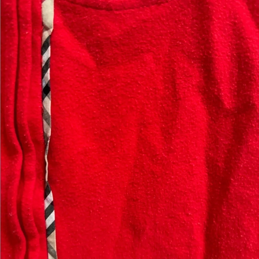 🎉Host Pick🎊 Doe A Dear 2T Girls Red Wool Burberry Pattern Tank Top Dress